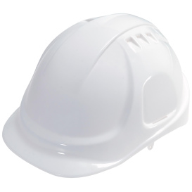 Liberty Safety 1426 DuraShell Vented Cap Style Hard Hats - Ratchet Suspension - White