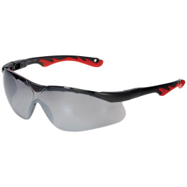 Liberty Safety 1755 iNOX FLINT Semi-Frame Safety Glasses - Black Frame - Silver Mirror Lens