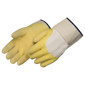 Liberty Safety 2300 Rubber Coated Crinkle Latex Work Gloves - 2.5 Starched Cuff