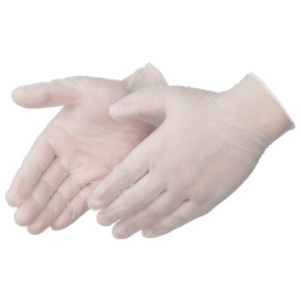 Liberty Safety 2910W Duraskin Vinyl Disposable Work Gloves - 4 Mil - Clear