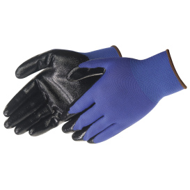 Liberty Safety 4631QBL Q-Grip Nitrile Coated Seamless Work Gloves - Blue