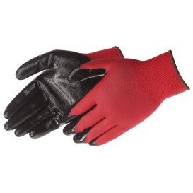 Liberty Safety 4631QRD Q-Grip Nitrile Coated Seamless Work Gloves - Red