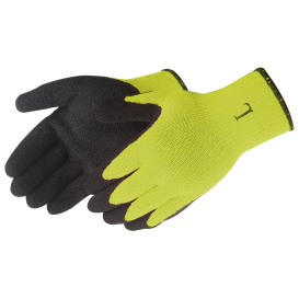 Liberty Safety 4729HY A-Grip Latex Coated Seamless Work Gloves - Hi-Vis Yellow