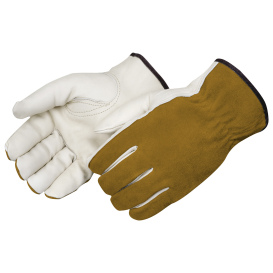 Liberty Safety 6427R Quality Grain Cowhide Leather Drivers Work Gloves 