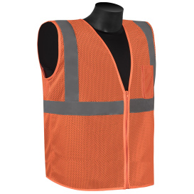 Liberty Safety C16002 HiVizGard Class 2 Economy Safety Vest - Orange