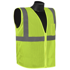 Liberty Safety C16002 HiVizGard Class 2 Economy Safety Vest - Yellow/Lime