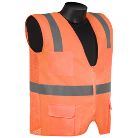 Liberty Safety C16010 HiVizGard Class 2 Surveyor Safety Vest - Orange