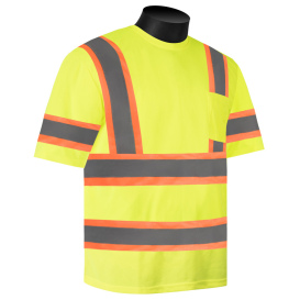 Liberty Safety C16614 HiVizGard Class 3 Two-Tone Safety Shirt - Yellow/Lime