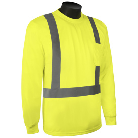 Liberty Safety C16700 HiVizGard Class 2 Long Sleeve Safety Shirt - Yellow/Lime