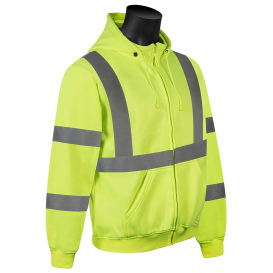 Liberty Safety C16724 HiVizGard Class 3 Safety Sweatshirt - Yellow/Lime