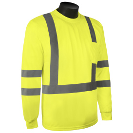 Liberty Safety C16730 HiVizGard Class 3 Long Sleeve Safety Shirt - Yellow/Lime