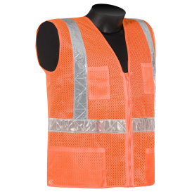 Liberty Safety C16802 HiVizGard Class 2 Safety Vest w/ Reflective PVC - Orange