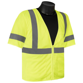 Liberty Safety FR16004 HiVizGard Class 3 Self Extinguishing Safety Vest - Yellow/Lime