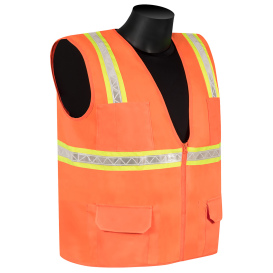 Liberty Safety N16020 HiVizGard Non-ANSI Solid Surveyor Safety Vest - Orange