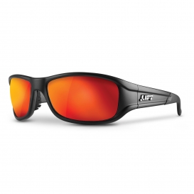 LIFT Safety EAS-15MKRR Alias Safety Glasses - Matte Black Frame - Red Revo Lens