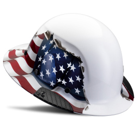 LIFT Safety HDF-24AF DAX Carbon Fiber Full Brim Hard Hat - American Flag