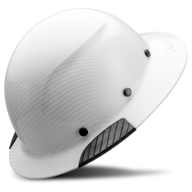 LIFT Safety HDF-24CWG DAX Carbon Fiber Full Brim Hard Hat - Gloss White