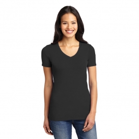 Port Authority LM1005 Ladies Concept Stretch V-Neck Tee - Black