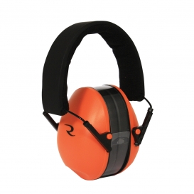 Radians Lowset Hi-Viz Earmuff - Moisture Wicking Headband - Hi-Viz Orange Earcups