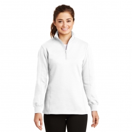 Sport-Tek LST253 Ladies 1/4-Zip Sweatshirt - White