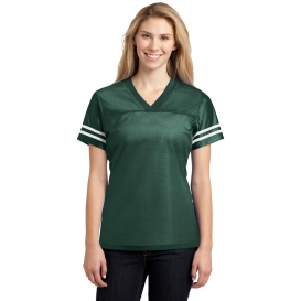 Sport-Tek LST307 Ladies PosiCharge Replica Jersey - Forest Green/White