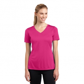 Sport-Tek LST353 Ladies V-Neck PosiCharge Competitor Tee - Pink Raspberry