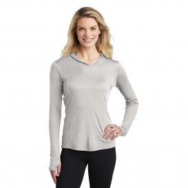 Sport-Tek LST358 Ladies PosiCharge Competitor Hooded Pullover - Silver
