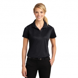 Sport-Tek LST650 Ladies Micropique Sport-Wick Polo Shirt - Black