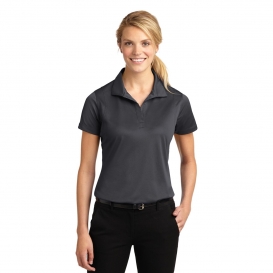  Sport-Tek Ladies Micropique Sport-Wick Piped Polo XS Black/  Iron Grey : Clothing, Shoes & Jewelry