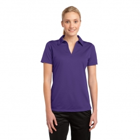 Sport-Tek LST690 Ladies Active Textured Polo Shirt - Purple
