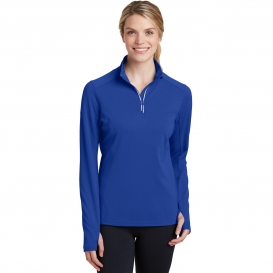 Sport-Tek LST860 Ladies Sport-Wick Textured 1/4-Zip Pullover