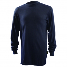 OccuNomix LUX-LSTFR Classic Flame Resistant Long Sleeve HRC 2 T-Shirt - Midnight Blue