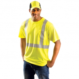 OccuNomix LUX-SSTP2 Premium Type R Class 2 Wicking Safety T-Shirt - Yellow/Lime