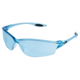 MCR Safety LW213 Law LW2 Safety Glasses - Blue Frame - Light Blue Lens