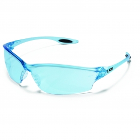 Crews LW213 Law 2 Safety Glasses - Blue Frame - Light Blue Lens