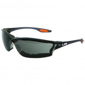 MCR Safety LW312AF Law LW3 Safety Glasses - Smoke Foam Lined Frame - Gray Anti-Fog Lens