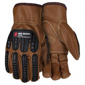 MCR Safety 36336 Select Goatskin Leather Drivers Gloves - Oil Block Technology