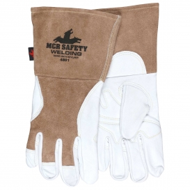 MCR Safety 4891 Premium Top Grain Goatskin Leather Welding Gloves - Split Gauntlet Cuff