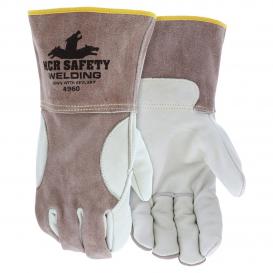 MCR Safety 4960 Premium Top Grain Cowhide Leather Welding Gloves - Split Leather Back