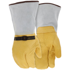 MCR Safety 49653 Premium Pigskin Wool Lined Welding Mitts - 5\