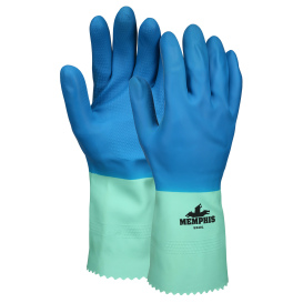 MCR Safety 5340 Flock Lined Nitrile Latex Gloves - 28 mil Thickness