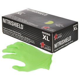 MCR Safety 60035G NitriShield Disposable Nitrile Gloves - 3.5 mil - Green