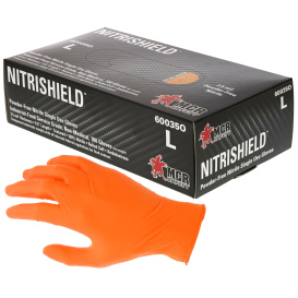 MCR Safety 60035O NitriShield Disposable Industrial Grade Gloves - 3.5 mil - Powder Free