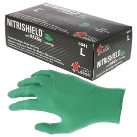 MCR Safety 6041 NitriShield Disposable Nitrile Gloves - 4 mil - Powder Free