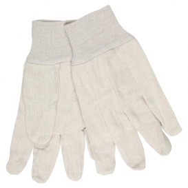 MCR Safety 8100 Cotton Canvas Gloves - Clute Pattern - Knit Wrist - Natural