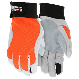 MCR Safety 906DPOK Mechanics Rugged Grain Goatskin Gloves - Kevlar Lined Palm