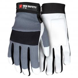 MCR Safety 919 Mechanics Gloves - Goatskin Palm - Nylon/Spandex Back
