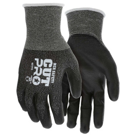 MCR Safety 92721 Cut Pro Polyurethane Coated Gloves - 21 Gauge Hypermax Shell