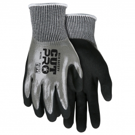 MCR Safety 92783 Cut Pro Gloves - 13 Gauge Hypermax Shell - Foam Nitrile on Flat Nitrile Dip