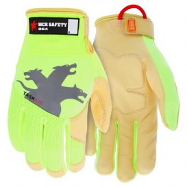 MCR Safety 964 Multi-Task TaskFit Gloves - Goatskin Leather Palm